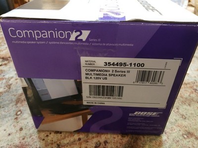 Bose Companion 2 2.0 Channel Portable Speaker System for sale