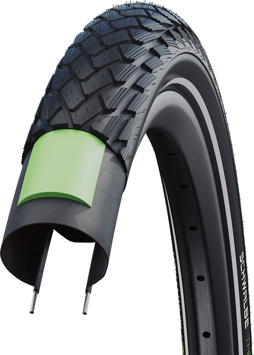 Schwalbe Green Marathon City/Touring E-50 700c Bike Tyre 700 x 38mm E-50 Reflex