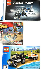 LEGO Technic, Super Heroes, and City Instructions Booklets Manuals  Lot of 5
