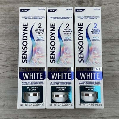 3 Pack Sensodyne Clinical White Intensive Clean Toothpaste - 3.4oz