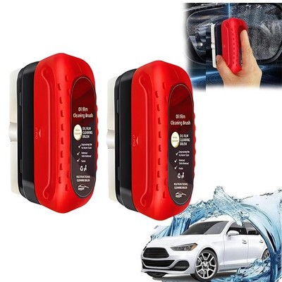 2x 120ML Automotive Oil Film Cleaning Brush for Car Windows Glass Cleaning