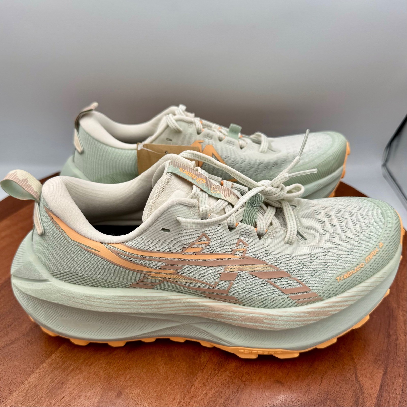 Asics Trabuco Max 4 Trail Running Sneakers Cream Dusty Steppe Womens 8.5 Pastel thumbnail 7