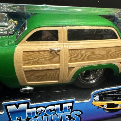 Muscle Machines 1950 Ford Woody Blue Car 1 18 for sale online | eBay