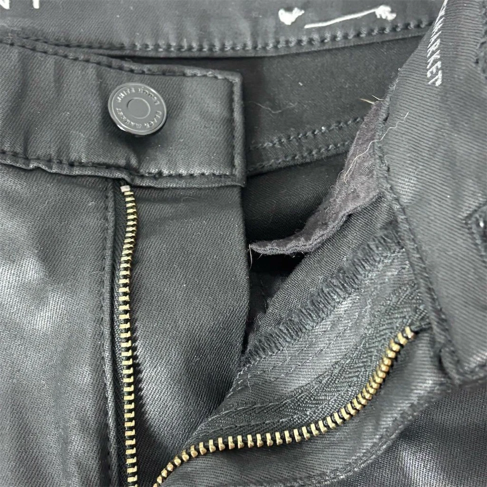 Pantalones Jegging para Mujer White House Black Market Ajustados Cuero Negro Talla 0 Foto 2 de 4