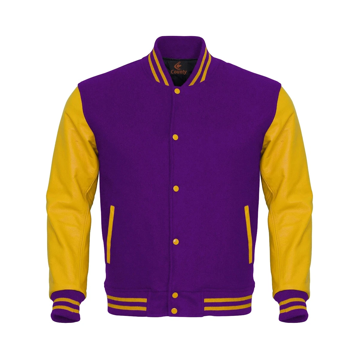 Varsity Base Purple Wool Body Letterman Jacket