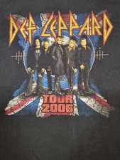 Men's Def Leppard Shirt XL Retro Rock Brigade Metal Concert Tour Music Band Tee