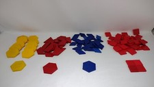 Lot of 110 Plastic Tanagram Math Manipulative Fractions 11 Sets Shapes School