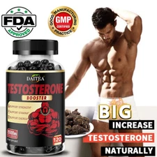 Male Testosteron Supplement - Contains Ginseng, Maca, Saw Palmetto 120 Capsules