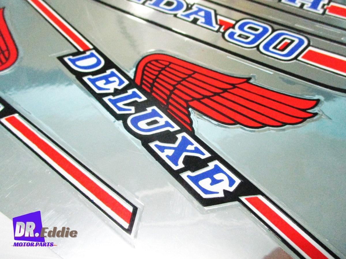 Fit HONDA C90 SUPER DELUXE STICKER ORANGE / BLACK #BI2065# | eBay