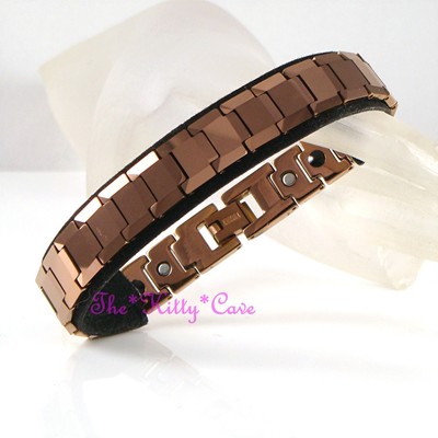 Bracelet Magnétique Tungstène – Brun Bronze, Réglable, Bien-être, TKC, Neuf