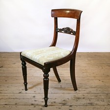 A Sophisticated William IV Rosewood Occasional Chair In Inchyra Linen
