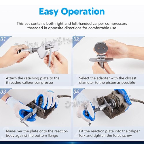 23pcs Disc Brake Wind Back Tool Kit to Rewind Car Automotive Caliper Piston AU - Picture 10 of 11
