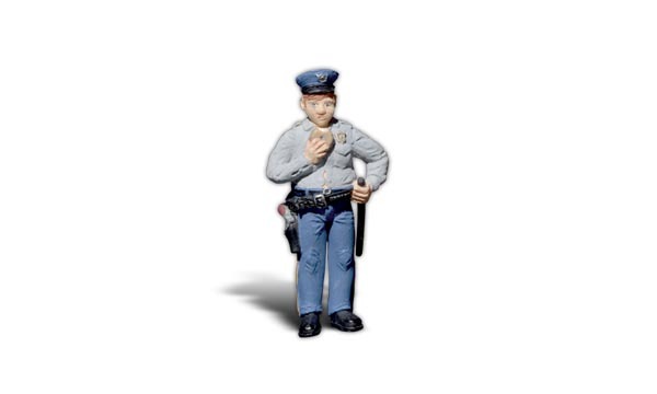 Woodland Scenics 2532 G Scale Figures Policeman with Doughnut HH
