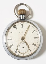 ELGIN METAL WATCH DIAMETER 50mm. WORKING BUT TO BE OVERHAULED