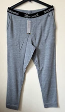 Smartwool Men Unisex Thermal Merino Wool Jogger Bottom Pants Light Grey  L
