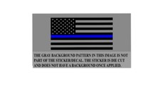 THIN BLUE LINE AMERICAN FLAG LAW ENFORCEMENT/POLICE Vinyl Window Decal/Sticker