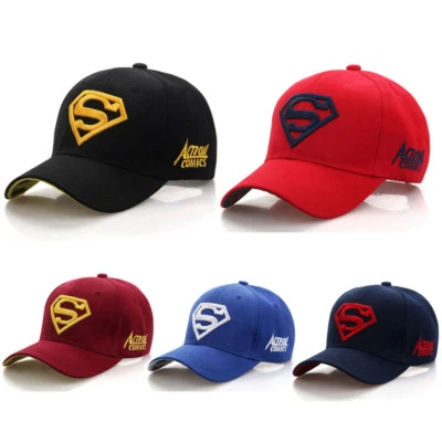 Boys Superman Embroidery Baseball Cap Kids Snapback Adjustable Sports Sun Hats