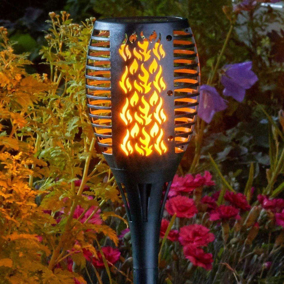 Smart Garden Solar Cool Flame Torch Light Stake Bollard Lantern LED 1012624 - Image 3 of 4