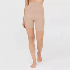 SPANX ASSETS CAPRI LENGTH FOOTLESS SHAPER Size 6 NUDE