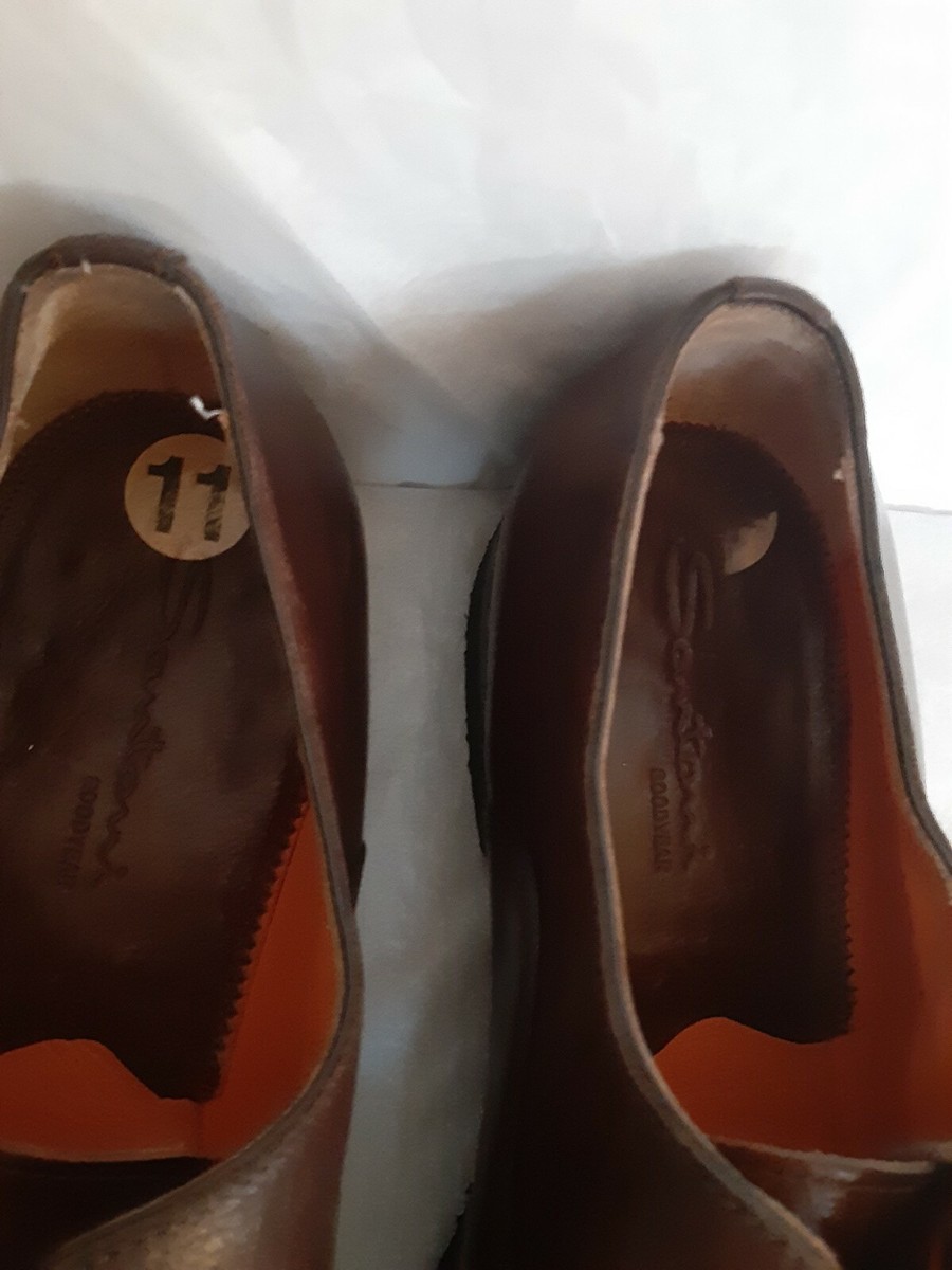 Santoni  Goodyear welted shoes crepe sole UK11 us1 Santoni $1350 Cap toe Goodyear Welt Crepe Sole Men main image 2