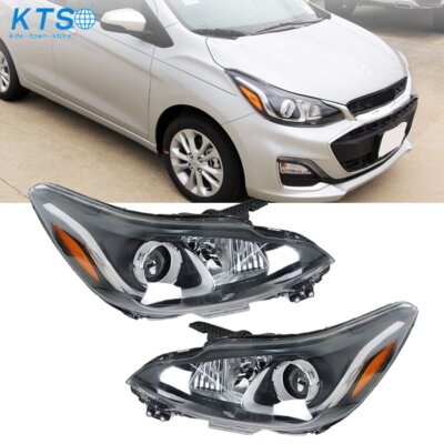 Right+Left Headlight For 2019-2021 Chevrolet Chevy Spark Factory Halogen w/o DRL