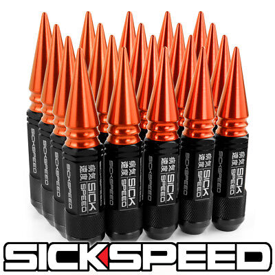 SICKSPEED 20PC ROSE GOLD SPIKED ALUMINUM EXTENDED 108MM 3 PC LUG NUTS 1/2X20 L22
