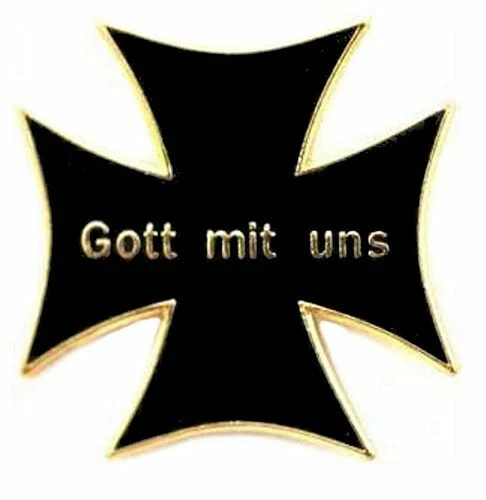 FAHNENMAX® Pin Gott mit uns Eisernes Kreuz Anstecknadel