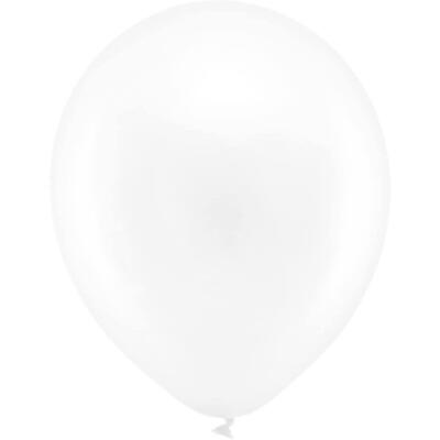 PartyDeco Rainbow Pack Of 10 30cm White Quality Latex Party Decoration Balloon