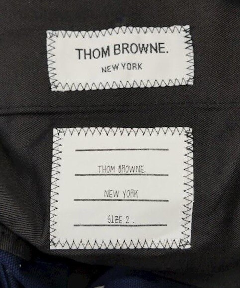 THOM BROWNE ステッチ ワークパンツ ネイビー 40サイズ