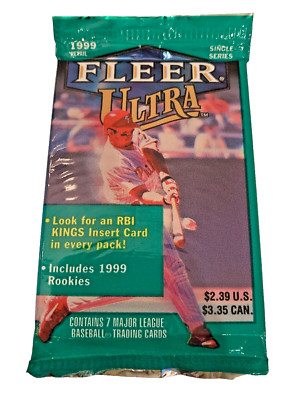 1999 Baseball Card Fleer Ultra Retail Pack,(1) Pack,Insert, Jeter!! (B158)