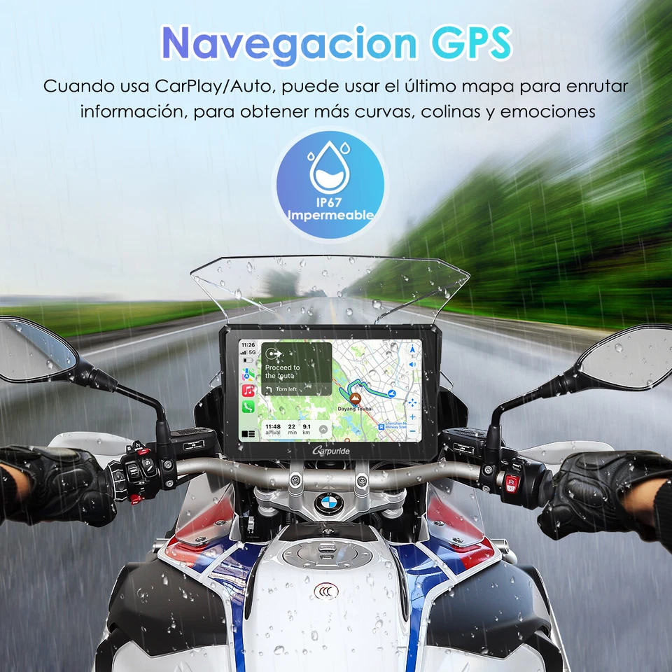 Carpuride W702B Moto Wireless Carplay Android Auto With BMW Navigation Mount - Image 3 of 4