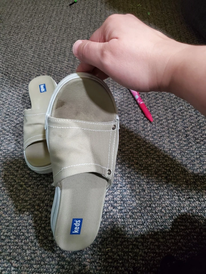 Keds Women's Beige/Tan Slide Open Toe Casual Sandal Size 7.5 - Image 4 of 4