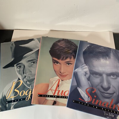  A Life in Pictures bundle of 3 large coffee books Frank Sinatra Bogue Audrey 