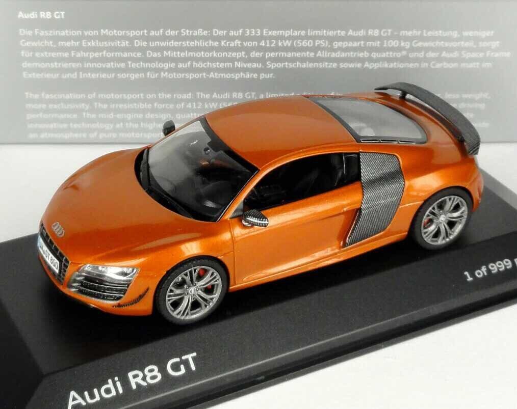 Very Rare Audi R8 Gt “Type 42” Coupe Samoa Orange 1:43 Schuco (Dealer  Model) | Ebay