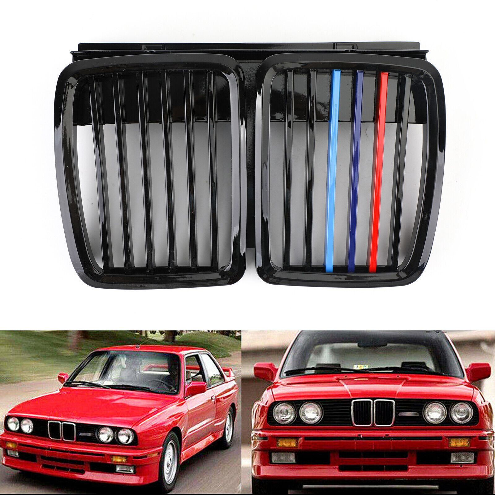 82-94 BMW E30 Front Hood Kidney Grille - Stylish SA Replacement 51131884350