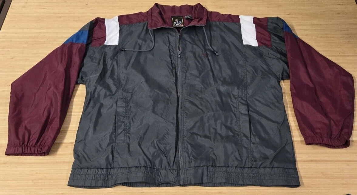 Survêtement vintage USA Olympics homme XL veste coupe vent années 90 JC Penney