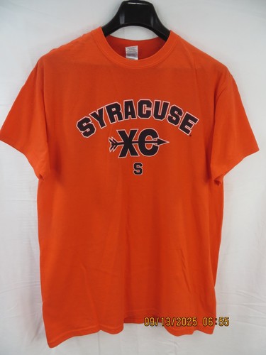 GILDAN HEAVY COTTON SZ M 100% Cotton Men's Orange Black SYRACUSE XC LOGO T-Shirt