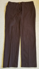 Womens Jeans-CHICO'S-SO SLIMMING-brown stretch denim straight leg-1.5 10 Short