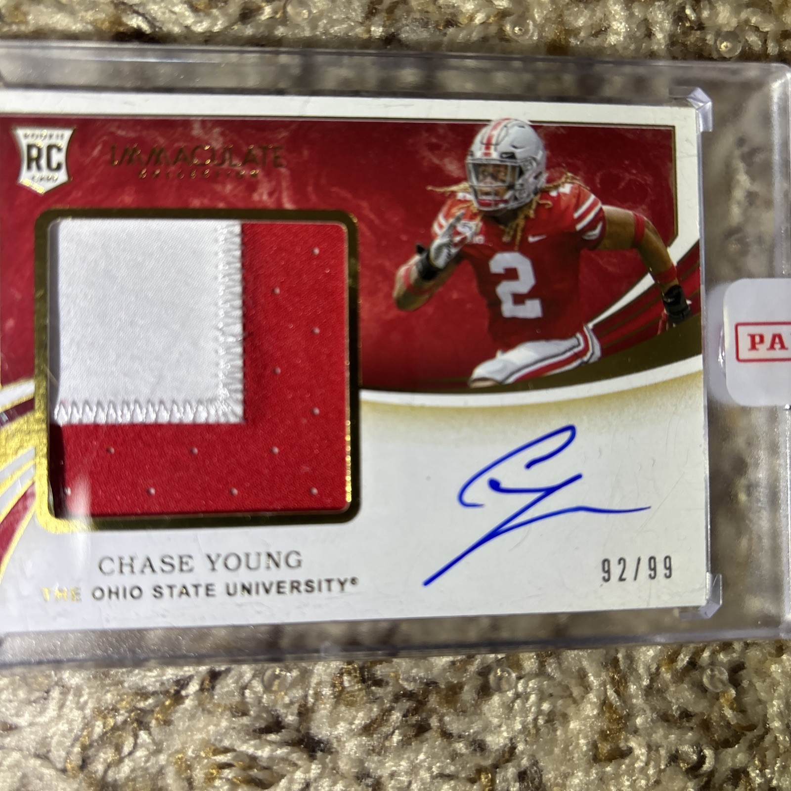 2020 Panini Immaculate Collection Collegiate RPA /99 Chase Young view 3