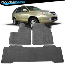 Fits 01-06 Acura MDX 4DR Anti-Slip Floor Mats Carpet Front Rear Gray Nylon 3PC