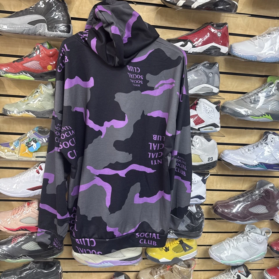 Anti Social Social Club Cotton Candy Black Camo Hoodie - Size XXL - Image 4 of 4