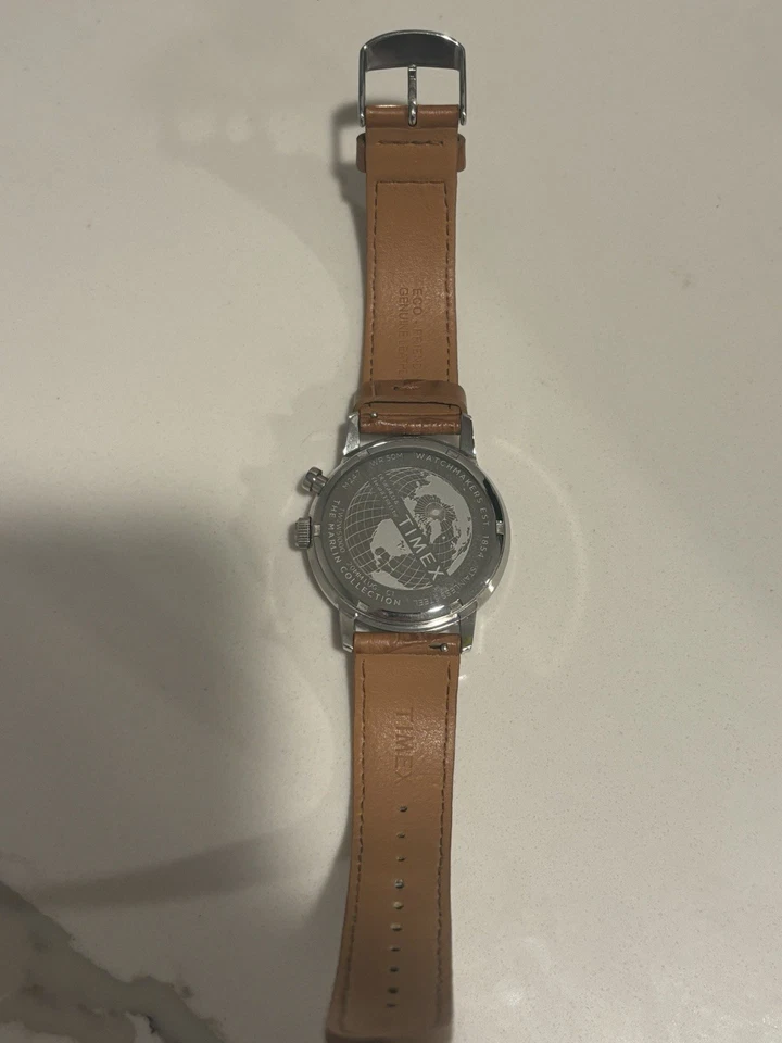 Timex Marlin Moon Phase 40mm Leather Strap Watch TW2W51000 - Image 2 of 4