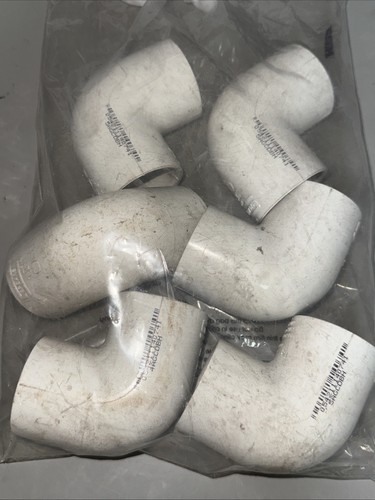 Lot of 6 Spears 406-012 1-1/4โ Schedule 40 PVC 90ยฐ Elbow Socket White SCH40