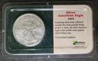 2003 $1 American Silver Eagle Dollar in a Littleton Holder