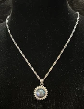 VTG Sterling Silver Interchangeable Freshwater Pearls & CZ Stones Necklace 18”