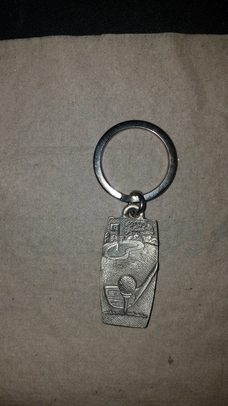 Pewter Golf Key Ring