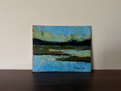 Jose Trujillo Original Oil Painting - Wetland Light Landscape 2013 Impressionism