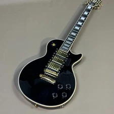 High Quality solid Custom Lp Black 3 Gold Pickups  Black Beauty Electric Guitar