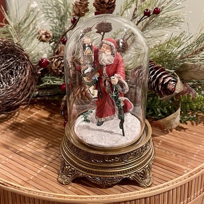 Franklin Mint Father Christmas Mini Cloche  Bell Jar Francis Klein A8323 AS IS