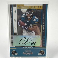 2005 Chad Owens Contenders Rookie Ticket Auto JAGUARS #118 NM RC Card. rookie card picture